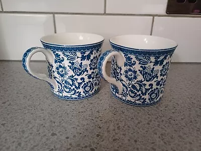 V&A Inspired By William Morris Wallpaper  2 X Fine Bone China Mugs VGC • £25