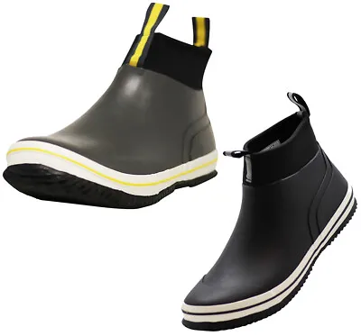 NORTY Rubber Waterproof 6 Inch Ankle Rain Boot Shoes For Men - Runs 1 Size Big • $49.90