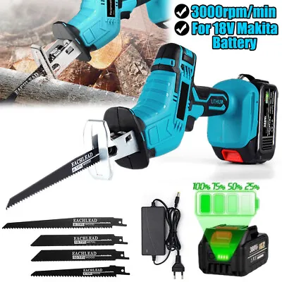 21V Cordless Reciprocating Saw Variable Speed W/ 2 Batteries & Charger + 4Blades • $48.35