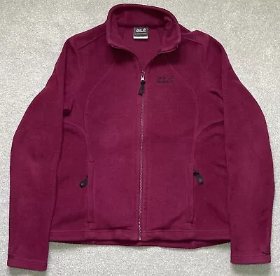 JACK WOLFSKIN Nanuk 150 Women’s Fleece Full Zip Deep Pink  Size M Uk 12/14 • £17.99