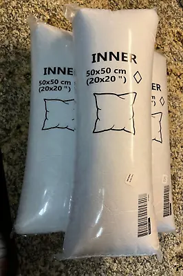 NEW 7 X Ikea INNER 20 X 20 Polyester Fiber Pillow Forms • £57.80