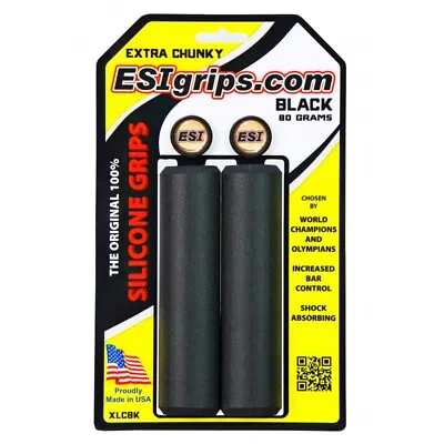 ESI EXTRA CHUNKY 100% Silicone MTB Grips Shock Absorbing 34mm Diff Colors AV • $20.50