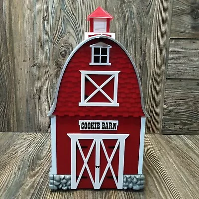 Original BARN COOKIE JAR Red Canister Plays TV Show Green Acres Theme Song • $39.99