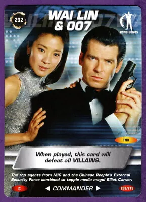 Michelle Yeoh 2008 Danjaq James Bond 007 Spy Cards #232/275 Wai Lin & 007 • $3.99