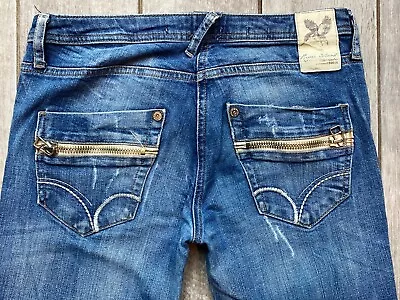 £22.99 • Buy River Island Low Rise Jeans Mid Blue Wash 10 S Supreme Relaxed Skinny W30 L30