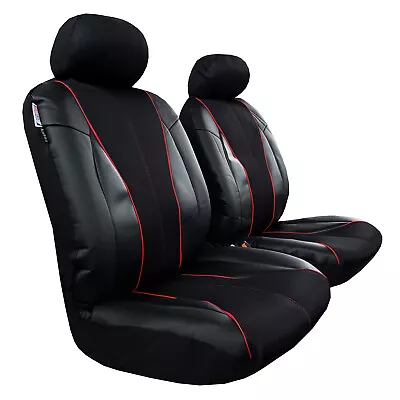 For Mazda 626 Front Seat Cover Black Leatherette W/t Airflow Mesh • $54