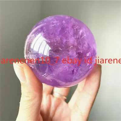 Rare Natural Amethyst Quartz Sphere Big Pretty Crystal Ball Purple Stone 40-50MM • $13.01
