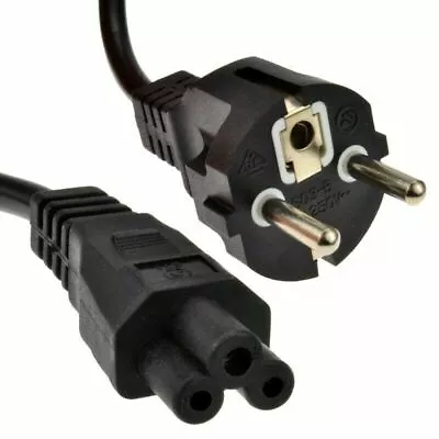 EU (3 PRONG CLOVER LEAF) LAPTOP POWER LEAD CORD / CABLE For Laptop Adapter 2 Pin • £2.75