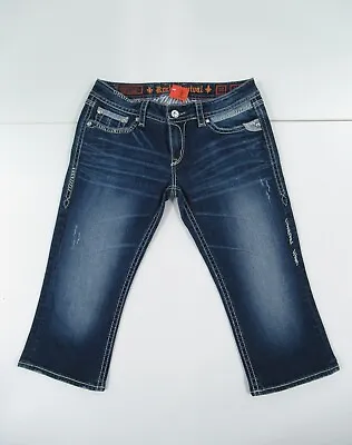 $69.99 • Buy Rock Revival Women's Alanis Capri Jeans Tag Size 32 Measured 33X20 #D446