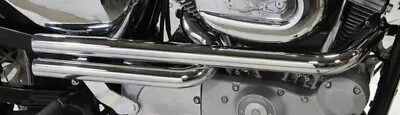 Radii Chrome Shotgun Exhaust System Drag Pipe Header Set 1991-2017 Harley Dyna • $305.78