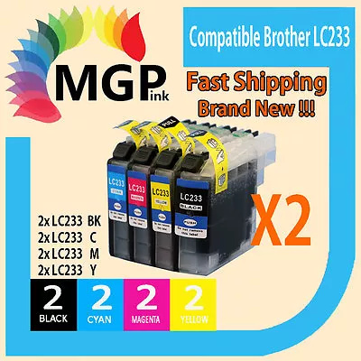 8x Generic LC233 Ink For Brother MFC-J5320DW MFC-J5720DW  DCP-J4120DW • $37