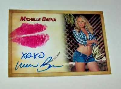 2022 Collectors Expo Model Michelle Baena Autographed Kiss Card • $2.25