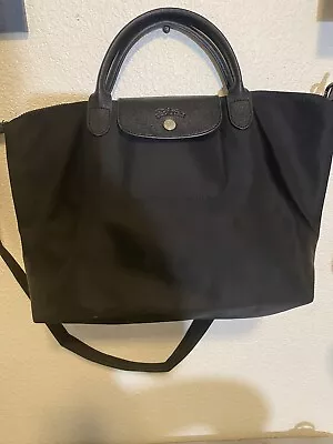 Longchamp AVS MON/C3 Large Size Tote Bag Black Made In France • $175