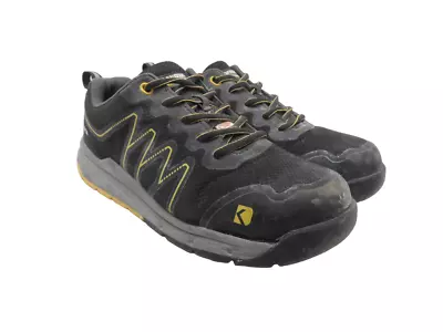 DAKOTA Men's 3621 Steel Toe Steel Plate Athletic Safety Shoes Black/Yellow 10.5M • $37.49