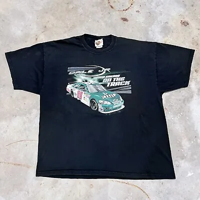 Vintage NASCAR Shirt Mens 2XL Black Dale Earnhardt Jr Amp Racing Race Car Y2K • $29.95