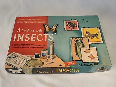 Vintage 1957 Adventures With Insects Kit Golden Capitol - Book Butterfly Net  • $29.99