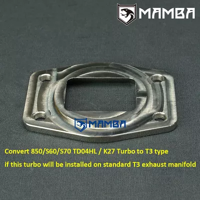 Turbo Flange For Factory VOLVO 850 940 S70 V70 TD04L TD04HL Convert Header To T3 • $57.64