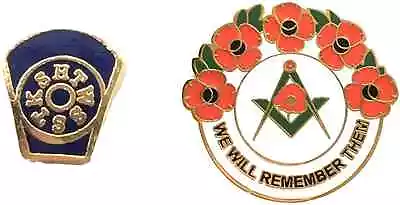 £7.99 • Buy Masonic 4th Degree Mark Badge And Masonic We Will Remember Enamel Badge