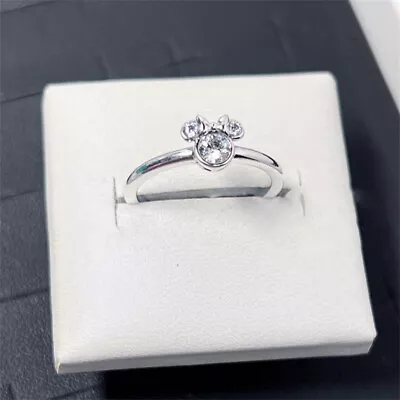 New 100% Authentic 925 Sterling Silver DISNEY Minnie Mouse Sparkling Head Ring • $19.94