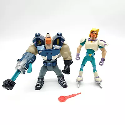 Mighty Ducks Nosedive & Nitro Fist Grim Vintage Action Figures 1990s Hockey Toys • $15