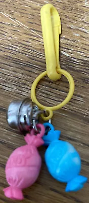 $29.99 • Buy Rare Vintage 1980s Plastic Bell Charm Pink Blue Candy For 80s Charm Necklace