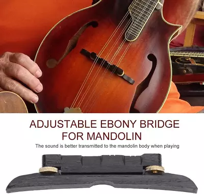 Plyisty Lightweight Small Ebony Bridge Mandolin Bridge Black For Mandolin Dura • $19.42