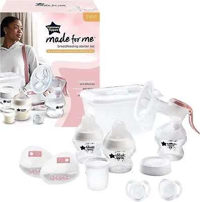 Breastfeeding Starter Kit Manual Breast Pump Baby Bottles And TeatsSteriliser • £31.99