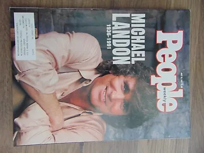 PEOPLE Magazine July 15 1991 MICHAEL LANDON In Poly Bag & Cardboard Backing  • $7.35