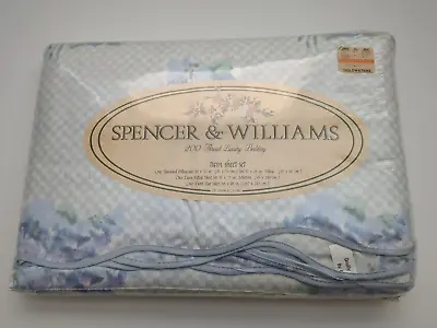Vintage Spencer & Williams Twin Bed Sheet Set 200 Thread Briarcliff - NEW • $59.99