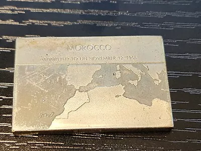 Morocco Flags Of The United Nations Sterling Silver .925 Art Bar  • $30