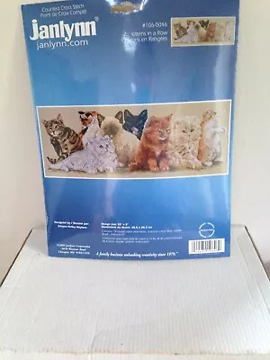 Janlynn  Kittens In A Row   Cross Stitch Kit New Ex Con • £6.99