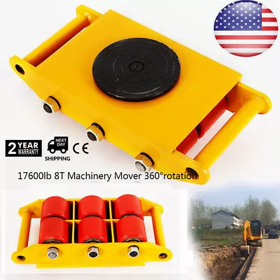 17600lb Heavy Duty Machine Dolly Skate Machinery Roller Mover Cargo Trolley 360° • $60