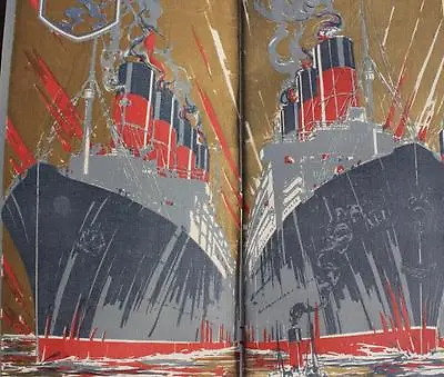 £200 • Buy Cunard Line Rms Aquitania Mauretania British Empire Exhibition Brochure  1924