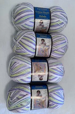 Lion Brand Ice Cream Big Scoop Yarn Cotton Candy Made In Turkey Acrylic LOT 4 • $27.99