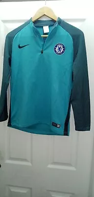 Chelsea FC Football Club Training Shirt Jumper Top Size 16 Turquoise Ladies Girl • £7