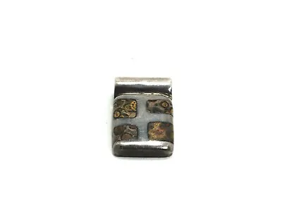 Vintage Mexico Sterling Silver & Leopard Skin Jasper Pendant • $45