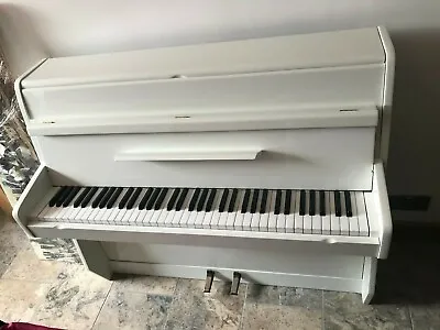 Small White Gloss 6 Octave Overstrung Kemble British Made Upright Piano .. • £1495