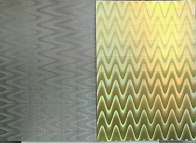 10 Sheets A4 Holographic Waves Embossed Card 340gsm Silver Or Gold NEW • £1.95