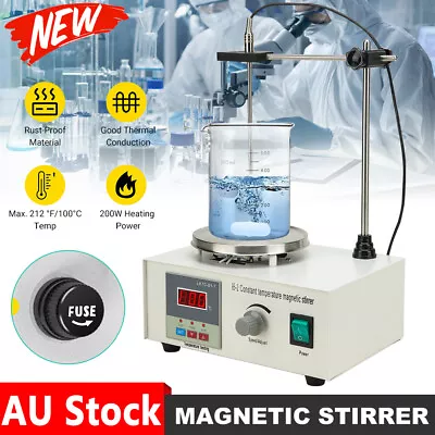 Magnetic Stirrer Hot Plate Digital Temperature Home Homebrew Kitchen Lab Stirrer • $55.99