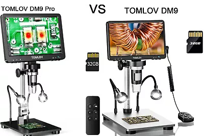 TOMLOV 7  Digital Microscope 1200X Magnifier Soldering Entire Coin View Remote • $74.80