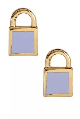 Marc By Marc Jacobs Mini Enamel Padlock Stud Earrings $42 • $20