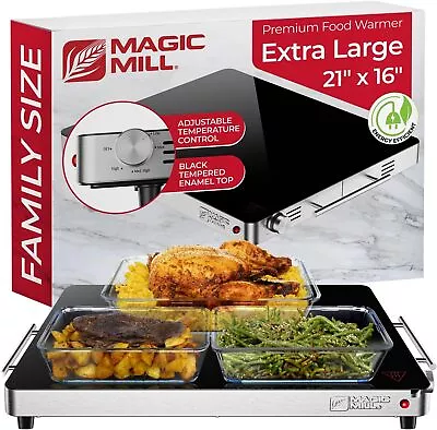 Magic Mill Extra Large Food Warmer For Parties | Electric Server Warming Tray H • $63