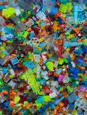 Lego Bulk Lot 100 X Transparent Pieces Bricks Blocks Randomly Selected Lights • $16.97