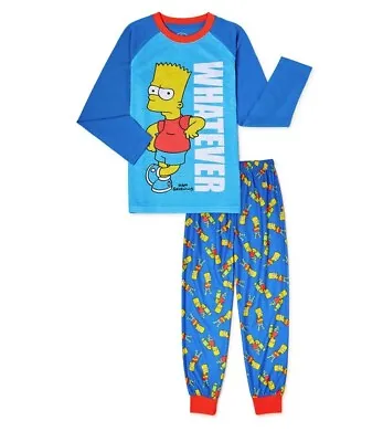 NWT 4 5 Boys Girls Bart Simpsons Pajamas Birthday Spring Sleepover Christmas • $17.80