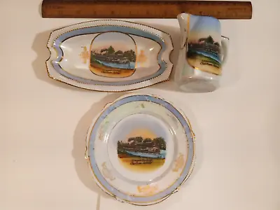 3 Pcs Vtg Ship China Steamer Ossifrage Chatham Ontario Detroit Michigan Pitcher • $80