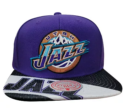 Mitchell & Ness Purple/Black NBA Utah Jazz Slash Century Snapback - OSFA • $24.95