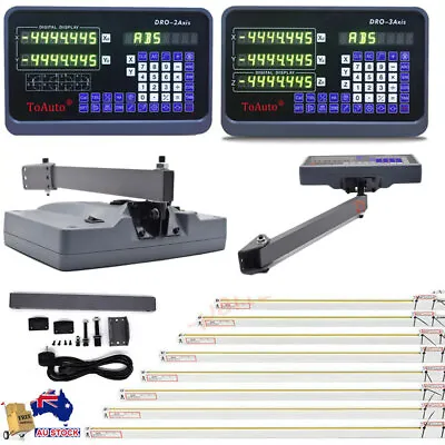 2Axis/3Axis Digital Readout DRO Display 5µm Linear Scale 100-1000mm Lathe Mill  • $80.99