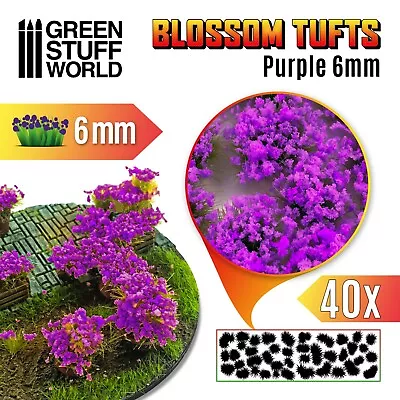 Blossom TUFTS - 6mm Self-adhesive PURPLE - Scenery Miniature Warhammer • $6.85