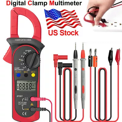 Handheld True RMS Digital Clamp Meter Multimeter AC Volt Amp Ohm Cap Tester • $10.95