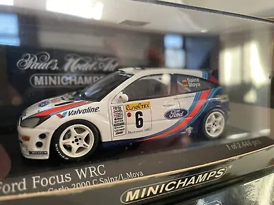Minichamps 1/43 Ford Focus WRC 2000 Rally Monte Carlo Sainz/Moya 1of 2448 • £24.95